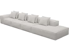 Riley Avon Mineral Modular Sofa - 1x Arm, 3x Armless, 1x Right Terminal color Avon Mineral