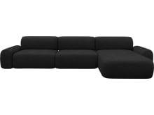 Beckett California Charcoal Chaise Sofa - 3 Seater color California Charcoal