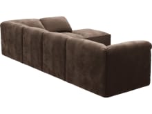 Kai Muse Chocolate Modular Sofa - 5 Seater and Ottoman color Muse Chocolate
