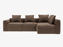 Riley Apt Muse Chocolate Corner Sofa - 4 Seater RAF Terminal color Muse Chocolate