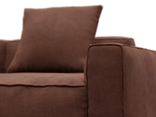 Riley Apt Muse Rust Sofa - 3 Seater Chaise color Muse Rust