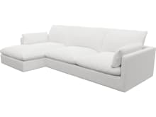 Willow Noa Fog Chaise Sofa - 3 Seater color Noa Fog