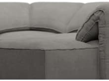 Kai Isla Soft Grey Modular Sofa - 4 Seater and Ottoman color Isla Soft Grey