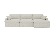 Retreat Avon Mineral Chaise Sofa - 3 Seater color Avon Mineral