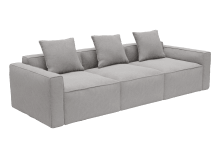 Riley Apt View Steel Sofa - 3 Seater color View Steel