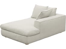 Tully Boucle Ivory Chaise Right Arm Facing Module color Boucle Ivory