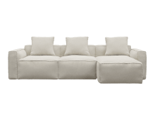 Riley Apt Toorak Pearl Sofa - 3 Seater Chaise color Toorak Pearl