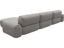 Beckett Boucle Pumice Chaise Sofa - 3 Seater color Boucle Pumice