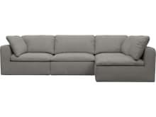 Cloud Deep Isla Soft Grey Modular Sofa - 4 Piece color Isla Soft Grey