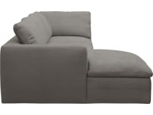Cloud Deep Isla Soft Grey Left Facing Modular Sofa - 3 Seater Chaise color Isla Soft Grey