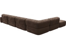 Beckett Muse Chocolate Modular Sofa - 7 Piece color Muse Chocolate