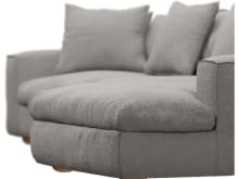 Tully Boucle Pumice Chaise Sofa - 3 Seater color Boucle Pumice