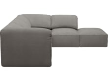 Kai Isla Soft Grey Modular Sofa - 4 Seater and Ottoman color Isla Soft Grey