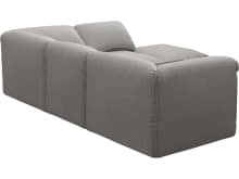 Kai Boucle Pumice Modular Sofa - 4 Seater and Ottoman color Boucle Pumice