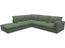 Willow Tribute Dark Jade Modular Sofa - 5 Seater LAF Terminal color Tribute Dark Jade