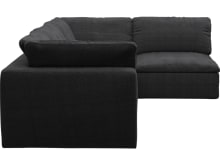 Cloud Deep Plaza Flint Grey Modular Sofa - 4 Piece color Plaza Flint Grey