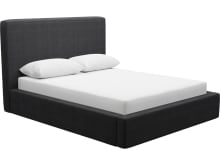 Felix Gas Lift Bed Plaza Flint Grey color Plaza Flint Grey