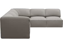 Kai Boucle Pumice Modular Sofa - 5 Seater color Boucle Pumice