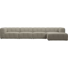 Lucello Plaza Natural Modular Sofa with Ottoman - 5 Piece color Plaza Natural