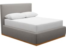 Haven Dark Gas Lift Bed Boucle Pumice color Boucle Pumice