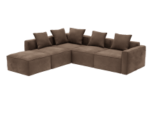 Riley Apt Muse Chocolate Sofa - 5 Seater LAF Terminal color Muse Chocolate