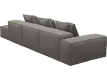 Riley Isla Soft Grey Modular Sofa - 1x Arm, 2x Armless, 1x Right Terminal color Isla Soft Grey