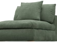 Tully Tribute Dark Jade Armless Sofa Chair Module color Tribute Dark Jade