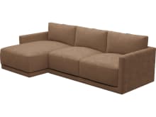 Haven Apt Tribute Chestnut Chaise Sofa color Tribute Chestnut