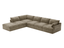 Retreat Tribute Walnut Modular Sofa - 6 Seater LAF Terminal color Tribute Walnut