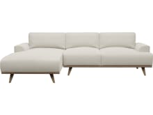 Dane Toorak Pearl Chaise Sofa - 3 Seater color Toorak Pearl
