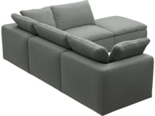 Cloud Tribute Storm Modular Sofa - 5 Piece color Tribute Storm
