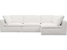 Cloud Deep Noa Fog Modular Sofa - 4 Piece color Noa Fog