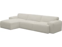Copenhagen Toorak Pearl Chaise Sofa - 3 Seater color Toorak Pearl