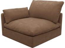 Willow Tribute Chestnut 1 Seat Left Arm Facing Sofa Module color Tribute Chestnut