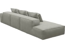 Riley Toorak Pebble Modular Sofa - 1x Arm, 2x Armless, 1x Left Terminal color Toorak Pebble