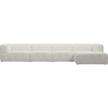 Lucello Tribute Ice Modular Sofa with Ottoman - 5 Piece color Tribute Ice