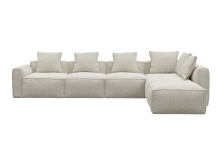 Riley Apt Boucle Ivory Sofa - 6 Seater RAF Terminal color Boucle Ivory