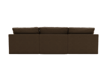 Retreat Blaze Mocha Chaise Sofa - 3 Seater color Blaze Mocha