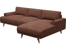 Dane Muse Rust Chaise Sofa - 3 Seater color Muse Rust