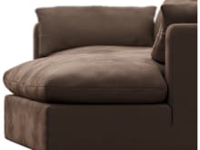 Willow Muse Chocolate Chaise Sofa - 3 Seater color Muse Chocolate