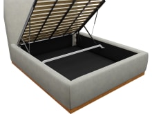Haven Dark Gas Lift Bed Toorak Pebble color Toorak Pebble