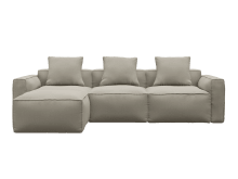 Riley Apt Plaza Natural Sofa - 3 Seater and Ottoman color Plaza Natural