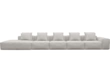 Riley Avon Mineral Modular Sofa - 1x Arm, 4x Armless, 1x Left Terminal color Avon Mineral