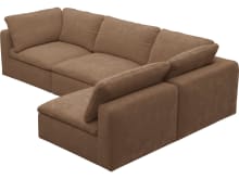 Cloud Deep Tribute Chestnut Modular Sofa - 4 Piece color Tribute Chestnut