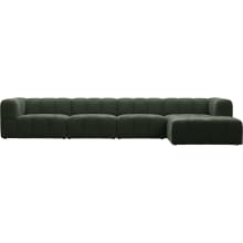 Lucello Muse Forest Modular Sofa with Ottoman - 5 Piece color Muse Forest