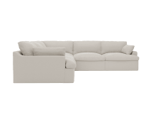 Retreat View Cream Corner Sofa - 5 Seater color View Cream