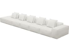 Riley Tribute Ice Modular Sofa - 1x Arm, 4x Armless, 1x Left Terminal color Tribute Ice