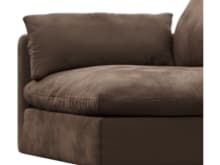 Willow Muse Chocolate 1 Seat Left Arm Facing Sofa Module color Muse Chocolate