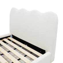 Maeve Wave Boucle Bed Frame Ivory color Ivory