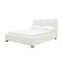 Maeve Wave Boucle Bed Frame Ivory color Ivory